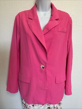 HYFVE Hot Pink Single-Button Blazer